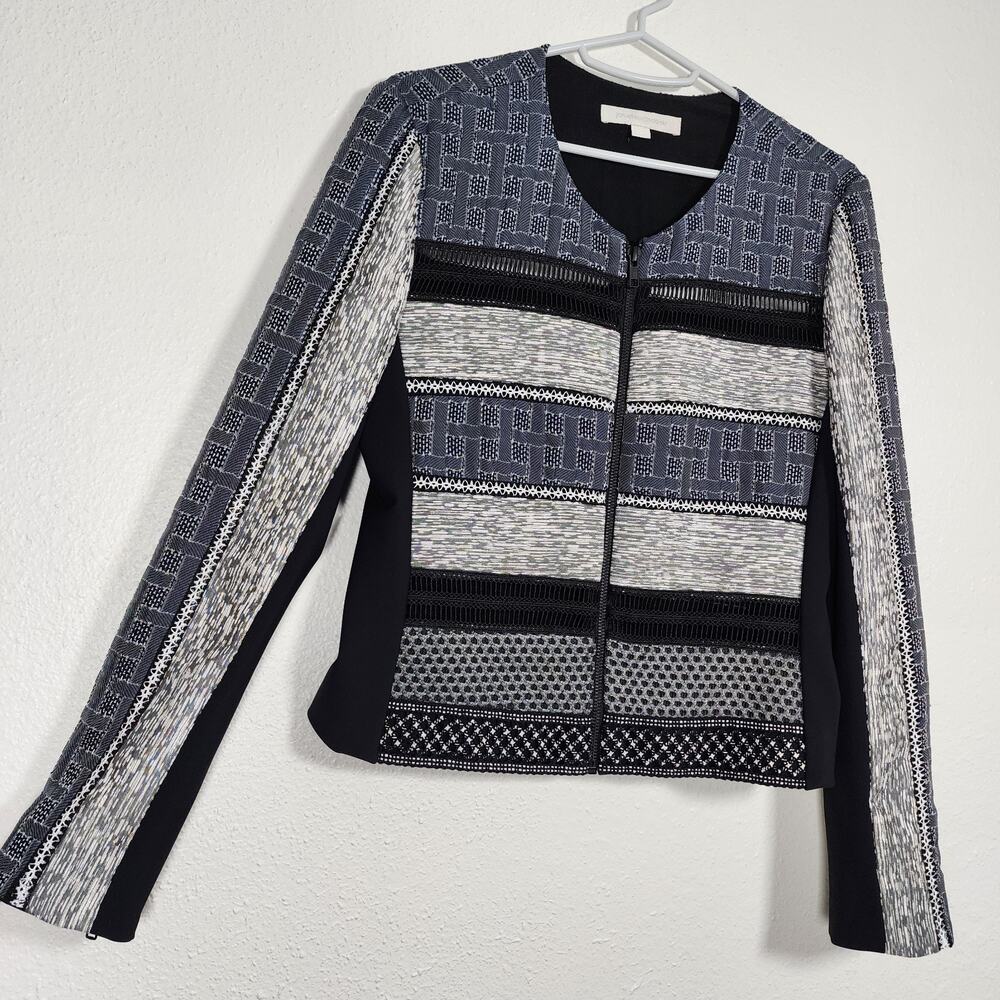 Jonathan Simkhai Front Zip Jacket Pattern Texture… - image 2